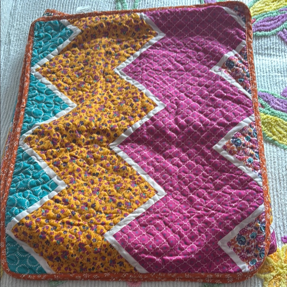 Colorful Chevron Quilted Blanket